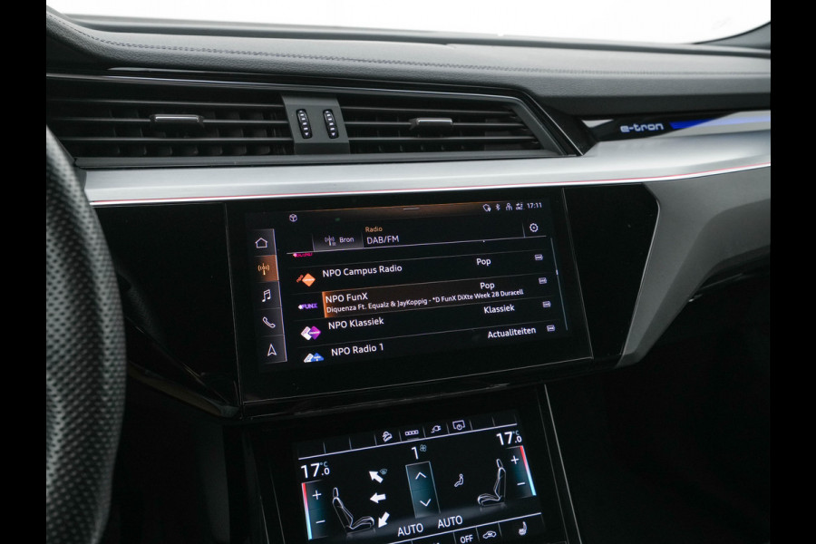 Audi e-tron Sportback 55 Quattro S-Line-edition 95 kWh [ 3-Fase ] (INCL-BTW) *DESIGN-LEATHER | FULL-LED | ADAPT.CRUISE | BANG&OLUFSEN-AUDIO | TOP-VIEW | MEMORY-PACK | BLIND-SPOT | KEYLESS | AMBIENT-LIGHT | AIR-SUSPENSION | HEATED-SPORTSEATS | DIGI-COCKPIT |