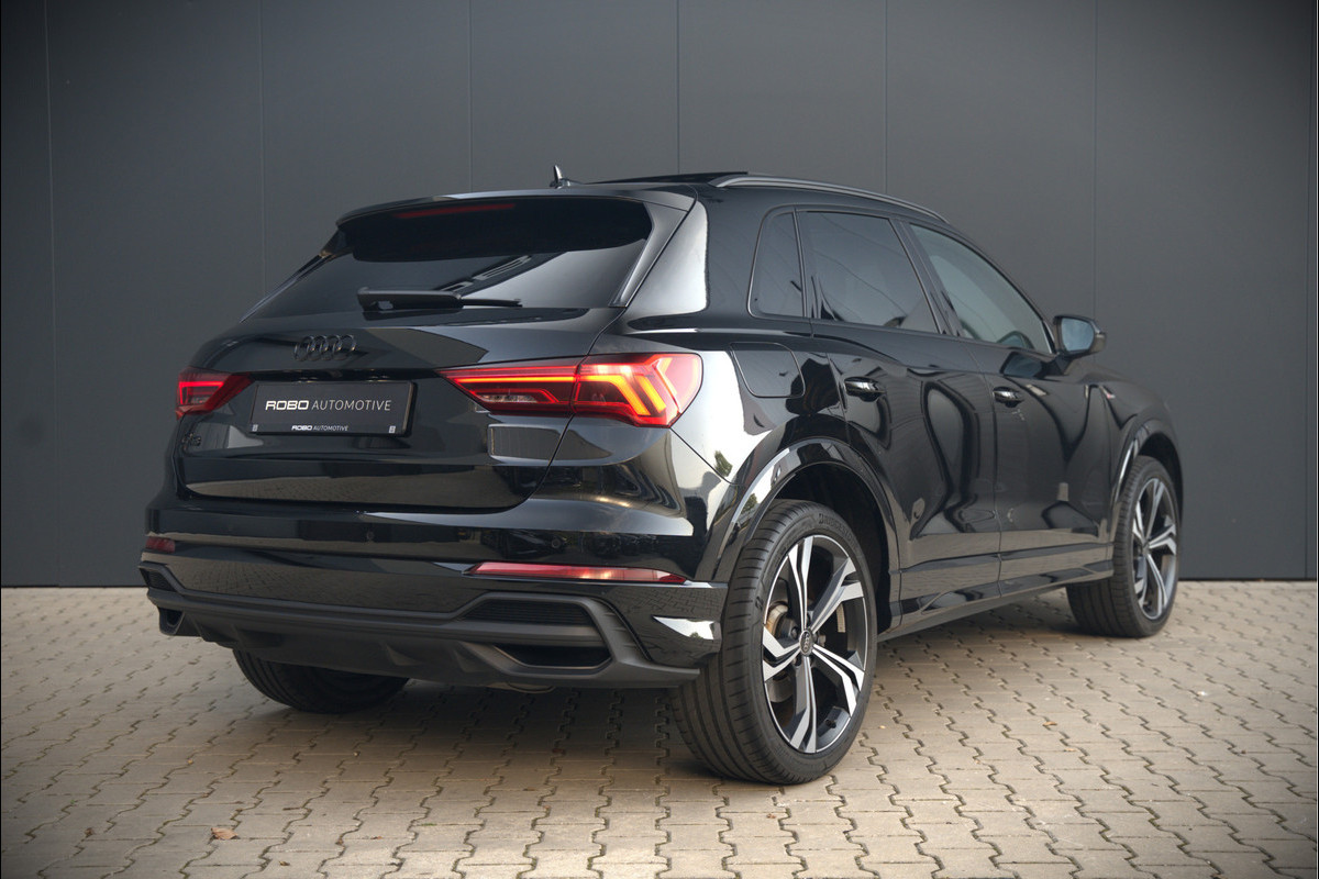 Audi Q3 45 TFSI e S edition | S-Line | Panoramadak | Sonos | Keyless | 360° Camera | Elek. Trekhaak | Matrix led | Dodehoekdetectie | BTW | Leer | Adaptive Cruise Control | Stoelverwarming | Elektrische Stoelen | Virtua