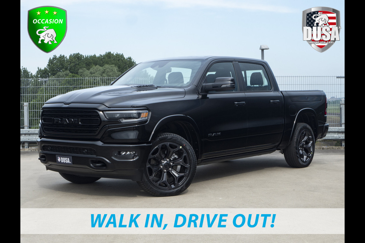 Dodge Ram | 1500 | Limited | 5.7 V8 HEMI | E-torque | DEMO | Panoramadak  | Luchtvering | RAMBOX | Digital Dash Getoonde accessoires zijn verkrijgbaar tegen meerprijs