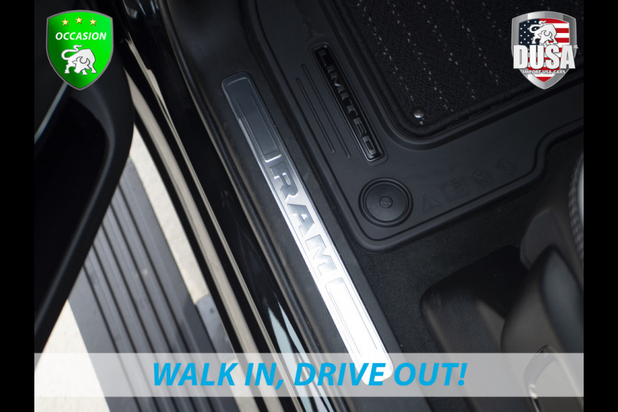Dodge Ram | 1500 | Limited | 5.7 V8 HEMI | E-torque | DEMO | Panoramadak  | Luchtvering | RAMBOX | Digital Dash Getoonde accessoires zijn verkrijgbaar tegen meerprijs