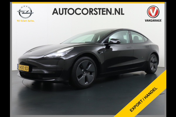 Tesla Model 3 RWD SR+ Nwe Model 60kWh LFP 283 PK Trekhaak Warmtepomp Elektr.A-klep FSD-3 Sentry Mode Bankverwarmd FSD 18" Premium Luidspr. Aut Navi LED Comfortstoelen ACC DAB Keyless en Voorverwarmen interieur via App One-Pedal-Drive Origineel Nederlandse auto Garantie Accu/Motor tot 31-03-2029 max 160.000km 1.584kg licht!