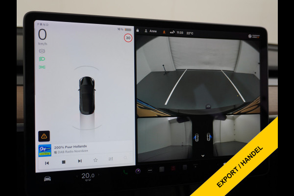 Tesla Model 3 RWD SR+ Nwe Model 60kWh LFP 283 PK Trekhaak Warmtepomp Elektr.A-klep FSD-3 Sentry Mode Bankverwarmd FSD 18" Premium Luidspr. Aut Navi LED Comfortstoelen ACC DAB Keyless en Voorverwarmen interieur via App One-Pedal-Drive Origineel Nederlandse auto Garantie Accu/Motor tot 31-03-2029 max 160.000km 1.584kg licht!