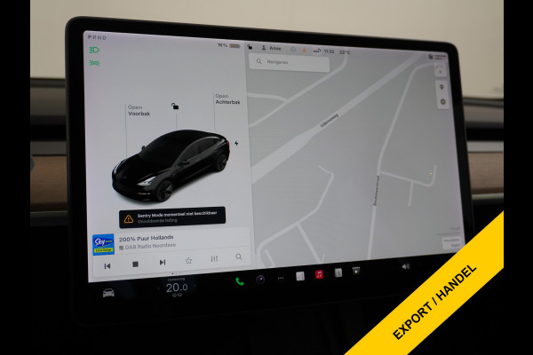 Tesla Model 3 RWD SR+ Nwe Model 60kWh LFP 283 PK Trekhaak Warmtepomp Elektr.A-klep FSD-3 Sentry Mode Bankverwarmd FSD 18" Premium Luidspr. Aut Navi LED Comfortstoelen ACC DAB Keyless en Voorverwarmen interieur via App One-Pedal-Drive Origineel Nederlandse auto Garantie Accu/Motor tot 31-03-2029 max 160.000km 1.584kg licht!