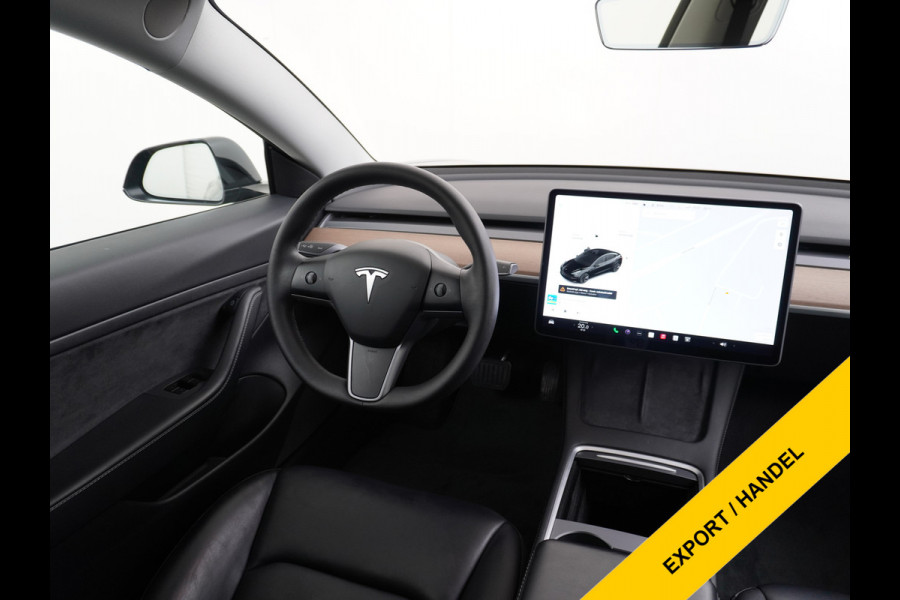 Tesla Model 3 RWD SR+ Nwe Model 60kWh LFP 283 PK Trekhaak Warmtepomp Elektr.A-klep FSD-3 Sentry Mode Bankverwarmd FSD 18" Premium Luidspr. Aut Navi LED Comfortstoelen ACC DAB Keyless en Voorverwarmen interieur via App One-Pedal-Drive Origineel Nederlandse auto Garantie Accu/Motor tot 31-03-2029 max 160.000km 1.584kg licht!