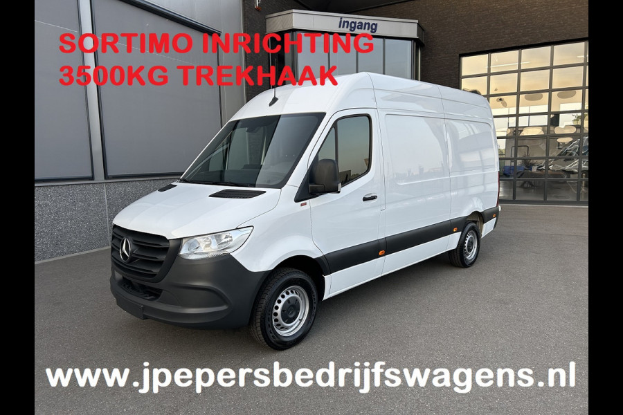 Mercedes-Benz Sprinter 316 CDI L2 H2 3500KG Trekhaak / Sortimo / MBUX / Navigatie / Camera / Cruise control / Airco / 270 Graden achterdeuren