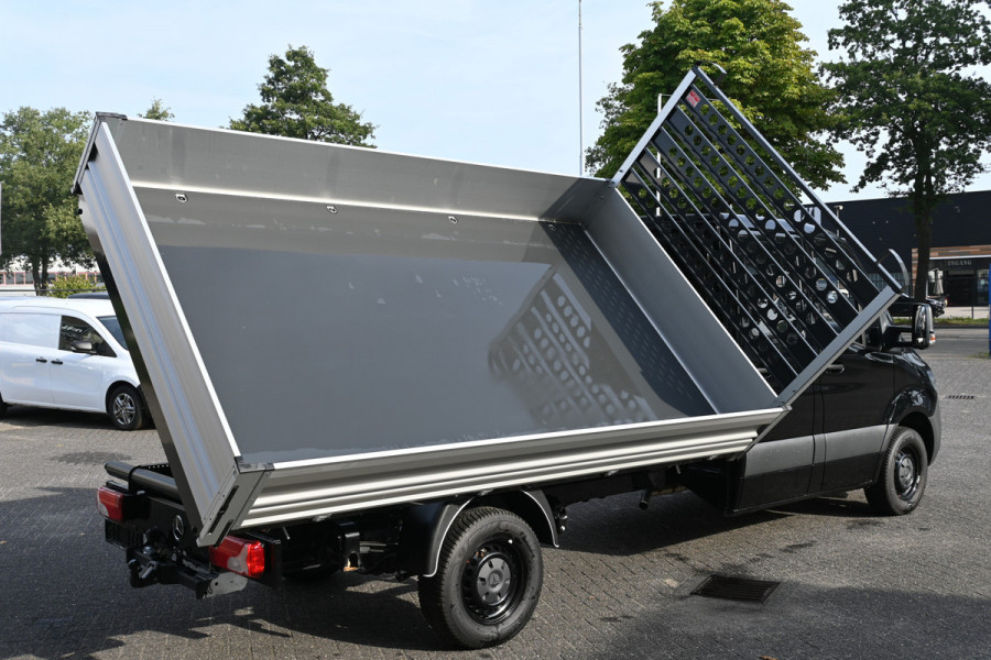 Mercedes-Benz Sprinter 317 CDI L3 DC Kipper 3-Zijden Henschel kieper, 3500 KG trekhaak, Geveerde stoel 3-zijdige kipper