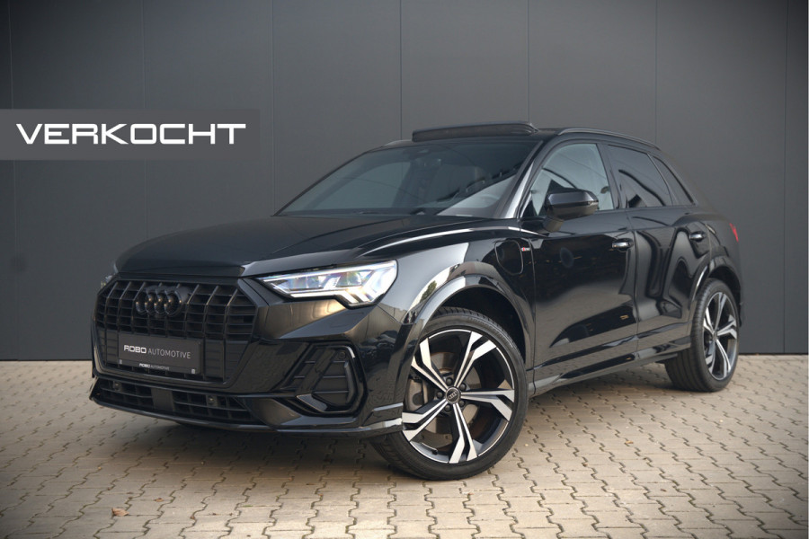 Audi Q3 45 TFSI e S edition | S-Line | Panoramadak | Sonos | Keyless | 360° Camera | Elek. Trekhaak | Matrix led | Dodehoekdetectie | BTW | Leer | Adaptive Cruise Control | Stoelverwarming | Elektrische Stoelen | Virtua
