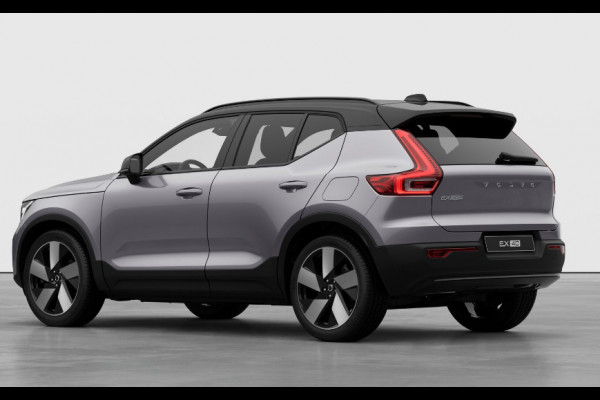 Volvo EX40 252PK Automaat Single Ext. Range Plus 82 kWh / Lounge Pakket / Extra getint glas / 360 Camera / 20'' velgen / Panoramadak / Zwart dak / Harman Kardon / Adaptieve cruise control / Getint glas / Stoel en stuurwielverwarming / parkeersensoren met 360 camera /  BLIS