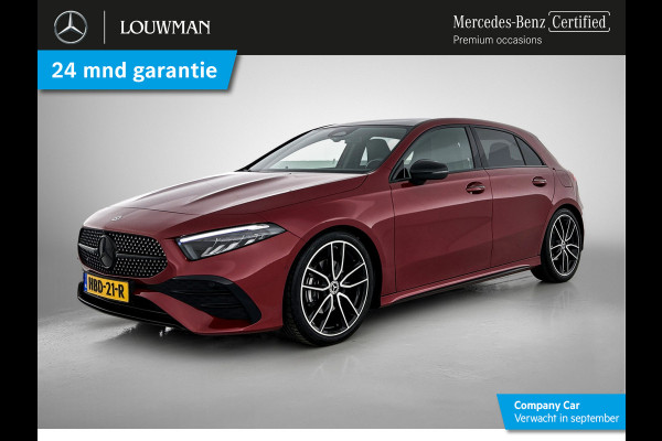 Mercedes-Benz A-Klasse 180 Star Edition AMG Line | Nightpakket | Dodehoekassistent | Parkeerpakket met achteruitrijcamera | KEYLESS GO | Extra USB-poorten | Sfeerverlichting | Verwarmde stoelen vooraan | Spiegelpakket |