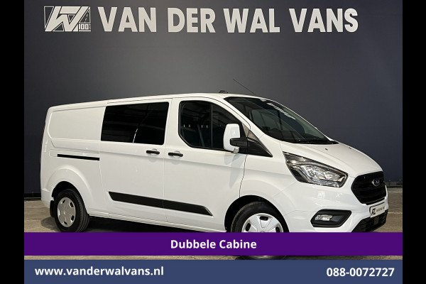 Ford Transit Custom 2.0 TDCI 131pk Automaat L2H1 Dubbele Cabine Euro6 Airco | 6-Zits | Camera | Navigatie | LED Apple Carplay, Android Auto, Adaptieve cruisecontrol, Parkeersensoren, Stoelverwarming, Verwarmde voorruit
