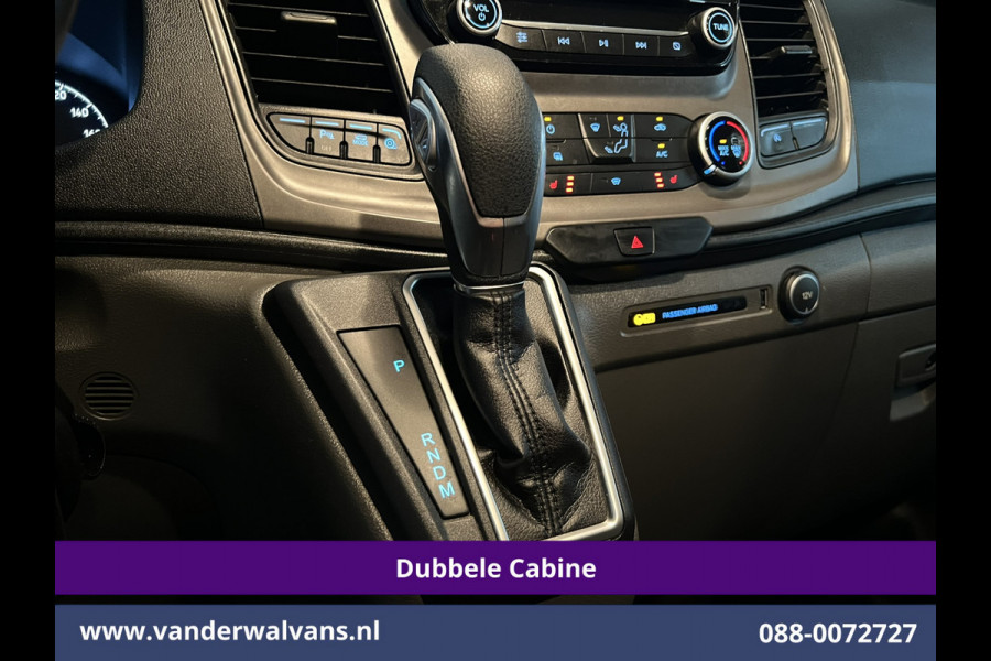 Ford Transit Custom 2.0 TDCI 131pk Automaat L2H1 Dubbele Cabine Euro6 Airco | 6-Zits | Camera | Navigatie | LED Apple Carplay, Android Auto, Adaptieve cruisecontrol, Parkeersensoren, Stoelverwarming, Verwarmde voorruit