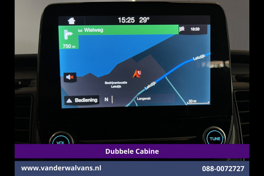 Ford Transit Custom 2.0 TDCI 131pk Automaat L2H1 Dubbele Cabine Euro6 Airco | 6-Zits | Camera | Navigatie | LED Apple Carplay, Android Auto, Adaptieve cruisecontrol, Parkeersensoren, Stoelverwarming, Verwarmde voorruit