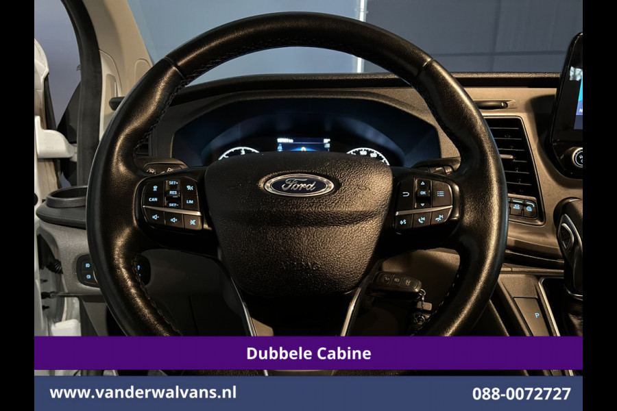 Ford Transit Custom 2.0 TDCI 131pk Automaat L2H1 Dubbele Cabine Euro6 Airco | 6-Zits | Camera | Navigatie | LED Apple Carplay, Android Auto, Adaptieve cruisecontrol, Parkeersensoren, Stoelverwarming, Verwarmde voorruit