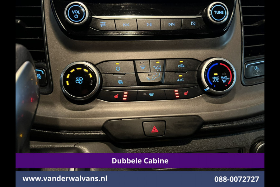 Ford Transit Custom 2.0 TDCI 131pk Automaat L2H1 Dubbele Cabine Euro6 Airco | 6-Zits | Camera | Navigatie | LED Apple Carplay, Android Auto, Adaptieve cruisecontrol, Parkeersensoren, Stoelverwarming, Verwarmde voorruit