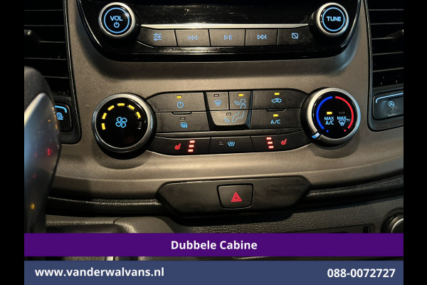 Ford Transit Custom 2.0 TDCI 131pk Automaat L2H1 Dubbele Cabine Euro6 Airco | 6-Zits | Camera | Navigatie | LED Apple Carplay, Android Auto, Adaptieve cruisecontrol, Parkeersensoren, Stoelverwarming, Verwarmde voorruit