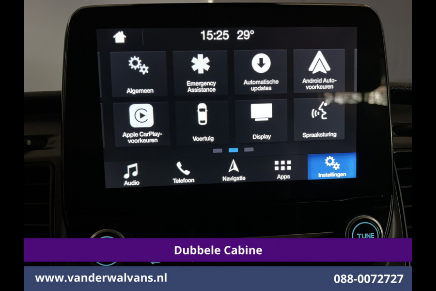 Ford Transit Custom 2.0 TDCI 131pk Automaat L2H1 Dubbele Cabine Euro6 Airco | 6-Zits | Camera | Navigatie | LED Apple Carplay, Android Auto, Adaptieve cruisecontrol, Parkeersensoren, Stoelverwarming, Verwarmde voorruit