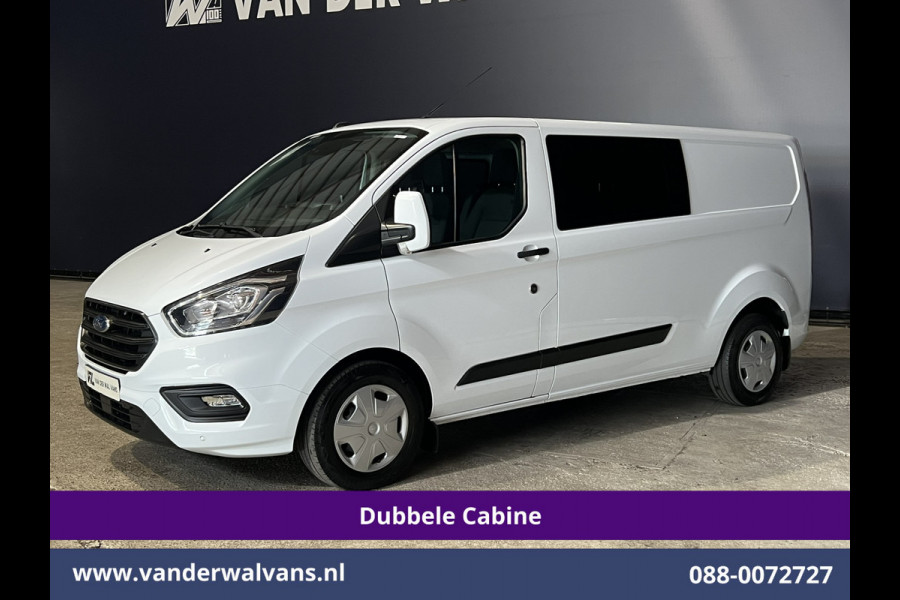 Ford Transit Custom 2.0 TDCI 131pk Automaat L2H1 Dubbele Cabine Euro6 Airco | 6-Zits | Camera | Navigatie | LED Apple Carplay, Android Auto, Adaptieve cruisecontrol, Parkeersensoren, Stoelverwarming, Verwarmde voorruit