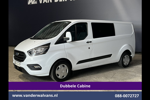 Ford Transit Custom 2.0 TDCI 131pk Automaat L2H1 Dubbele Cabine Euro6 Airco | 6-Zits | Camera | Navigatie | LED Apple Carplay, Android Auto, Adaptieve cruisecontrol, Parkeersensoren, Stoelverwarming, Verwarmde voorruit