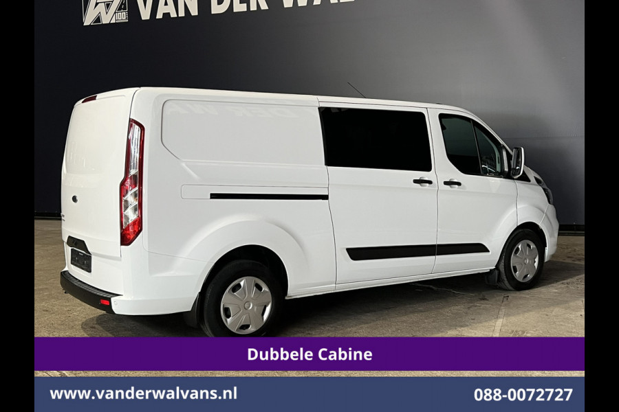 Ford Transit Custom 2.0 TDCI 131pk Automaat L2H1 Dubbele Cabine Euro6 Airco | 6-Zits | Camera | Navigatie | LED Apple Carplay, Android Auto, Adaptieve cruisecontrol, Parkeersensoren, Stoelverwarming, Verwarmde voorruit
