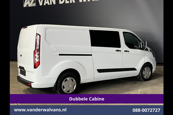 Ford Transit Custom 2.0 TDCI 131pk Automaat L2H1 Dubbele Cabine Euro6 Airco | 6-Zits | Camera | Navigatie | LED Apple Carplay, Android Auto, Adaptieve cruisecontrol, Parkeersensoren, Stoelverwarming, Verwarmde voorruit