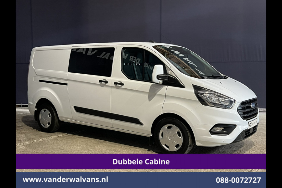Ford Transit Custom 2.0 TDCI 131pk Automaat L2H1 Dubbele Cabine Euro6 Airco | 6-Zits | Camera | Navigatie | LED Apple Carplay, Android Auto, Adaptieve cruisecontrol, Parkeersensoren, Stoelverwarming, Verwarmde voorruit