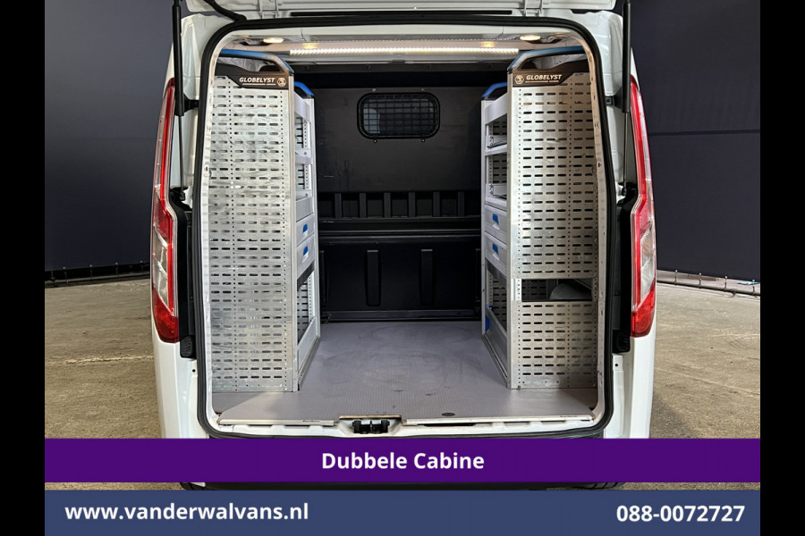 Ford Transit Custom 2.0 TDCI 131pk Automaat L2H1 Dubbele Cabine Euro6 Airco | 6-Zits | Camera | Navigatie | LED Apple Carplay, Android Auto, Adaptieve cruisecontrol, Parkeersensoren, Stoelverwarming, Verwarmde voorruit