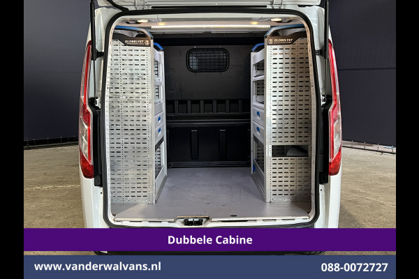 Ford Transit Custom 2.0 TDCI 131pk Automaat L2H1 Dubbele Cabine Euro6 Airco | 6-Zits | Camera | Navigatie | LED Apple Carplay, Android Auto, Adaptieve cruisecontrol, Parkeersensoren, Stoelverwarming, Verwarmde voorruit