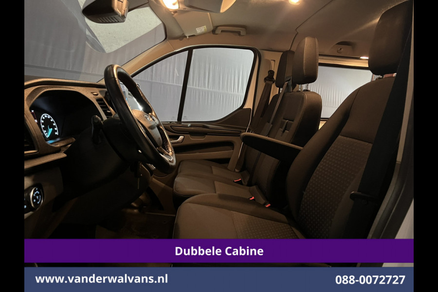 Ford Transit Custom 2.0 TDCI 131pk Automaat L2H1 Dubbele Cabine Euro6 Airco | 6-Zits | Camera | Navigatie | LED Apple Carplay, Android Auto, Adaptieve cruisecontrol, Parkeersensoren, Stoelverwarming, Verwarmde voorruit