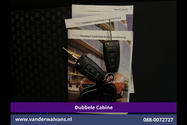 Ford Transit Custom 2.0 TDCI 131pk Automaat L2H1 Dubbele Cabine Euro6 Airco | 6-Zits | Camera | Navigatie | LED Apple Carplay, Android Auto, Adaptieve cruisecontrol, Parkeersensoren, Stoelverwarming, Verwarmde voorruit