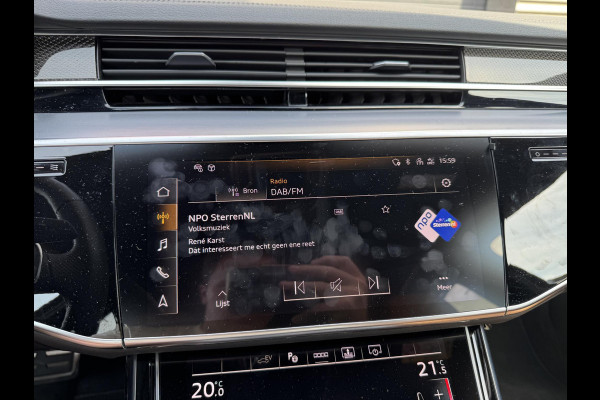 Audi A8 60 TFSI e quattro Lang S-Line | 360* Camera | Bang&Olufsen | Carbon | Stoelventilatie/Verwarming |