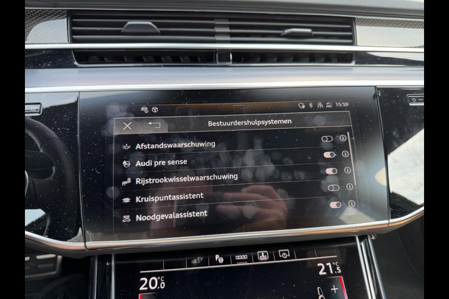 Audi A8 60 TFSI e quattro Lang S-Line | 360* Camera | Bang&Olufsen | Carbon | Stoelventilatie/Verwarming |