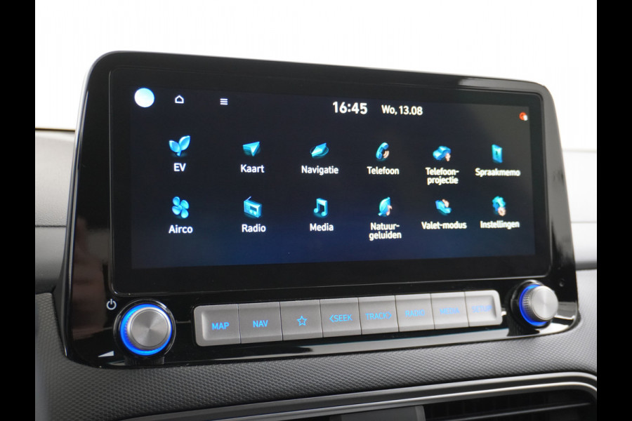 Hyundai Kona EV 64kWh Camera Apple Carplay/Android Auto Navi Adaptive Cruise Camera HUD Trekhaak Pdc-V+A 17"LM Lane Assist Blind Spot Monitor FCA Keyless Led Etms systeem Forward Collision-Avoidance Assist Highway assist sys Origineel NLse auto,  garantie op accu 06-07-2028/160.000km