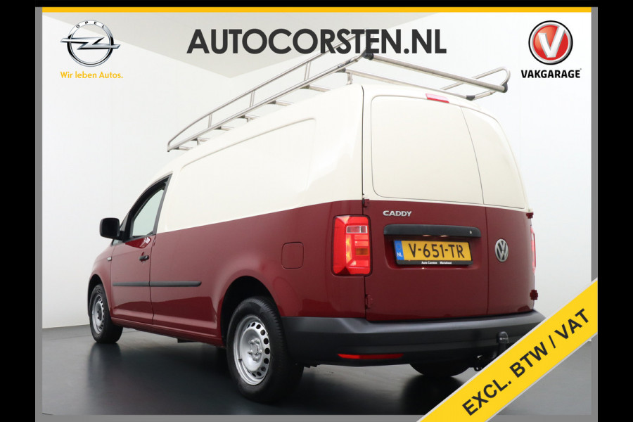 Volkswagen Caddy 2.0TDI L2H1 BMT Maxi Airco Trekhaak Imperiaal Bluetooth Trendline Betonplex Inbouw Lades Schuifdeur Euro 6 1.400KG Trekgewicht