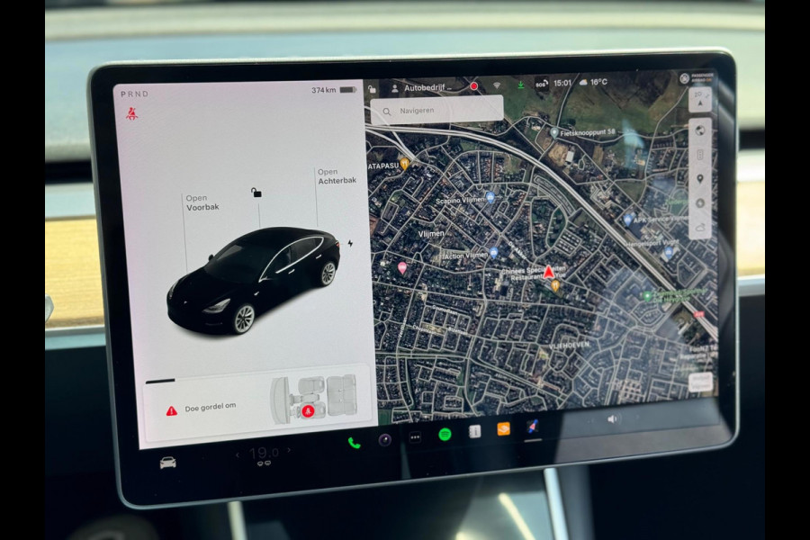 Tesla Model 3 Long Range AWD 75 kWh 2019 ZWART NAVI NAP BTW!