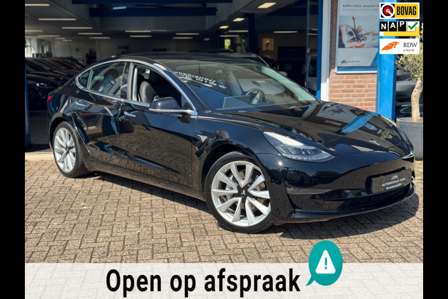 Tesla Model 3 Long Range AWD 75 kWh 2019 ZWART NAVI NAP BTW!