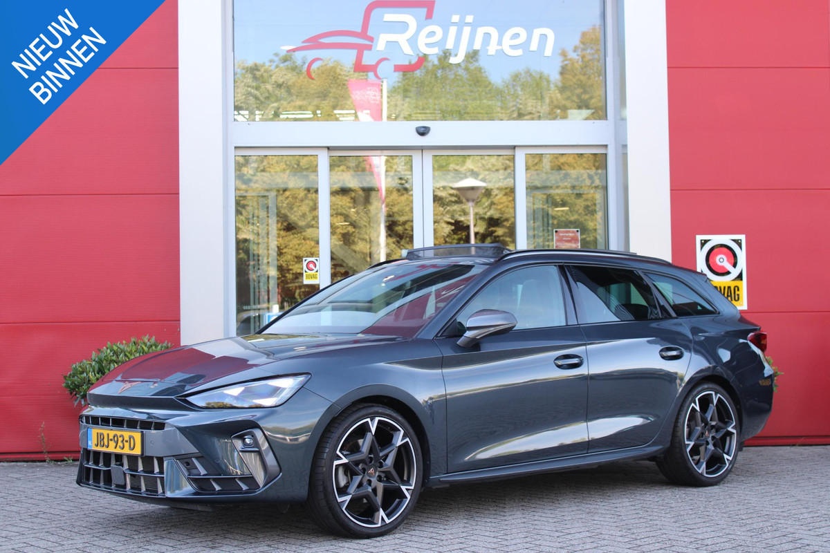 CUPRA Leon Sportstourer 1.5 eTSI 150PK BUSINESS EDITION | NIEUW MODEL! | PANORAMISCH SCHUIF/KANTELDAK | SENNHEISER AUDIO SYSTEM | ELEKTRISCH VERSTELBARE BESTUURDERSSTOEL MET GEHEUGENFUNCTIE | LED MATRIX KOPLAMPEN | DRAADLOZE APPLE CARPLAY/ANDROID AUTO | NAVIGATIE | ACHTERUITRIJ CAMERA | 19" LICHTMETALEN VELGEN  "POLAR" | DRAADLOZE TELEFOONLADER | STOEL/STUUR VERWARMING |  12,9" INFORTAINMENT SYSTEM | ZWARTE HEMELBEKLEDING | E-SOUND GELUIDSSIMULATOR | CLIMATE CONTROL VOOR EN ACHTERIN | SPORT STOELEN | SFEER VERLICHTING | DYNAMISCHE VERLICHTING | ADAPTIVE CRUISE CONTROL | KEYLESS ENTRY/START |