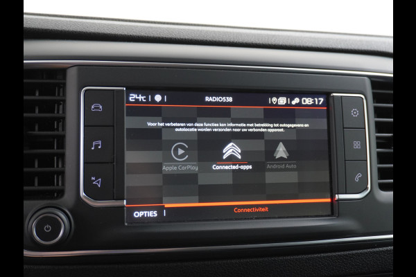 Citroën Jumpy XL 2.0HDI 145pk L3 3Pers.Navi Apple Carplay Android Auto Financial Lease €301,- p/mnd Airco 2xSchuifdeur Pdc Cruise DAB+ Bordher Citroen Connect Regen/Lichtsensor Dodehoeksensor SpoorAssist Voorruit+Wisserverwarmd 1e Eigenaar Euro 6 370Nm koppel nieuwprijs 51.000 euro inc bpm