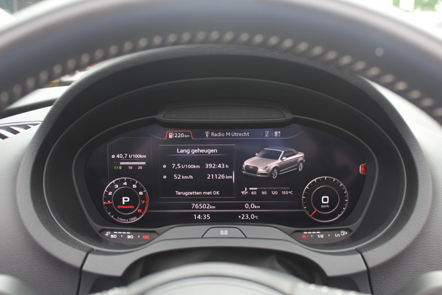 Audi A3 Cabriolet 35 TFSI CoD Advance Sport / Trekhaak / Virtual Cockpit / Windscherm / B&O / Leder&Alcantara / 18'' / Keyless / Nekverwarming / Navigatie / Hill Hold / Cruise Control