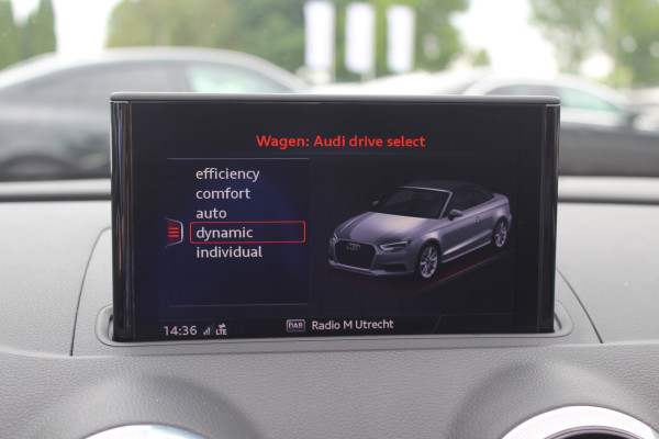 Audi A3 Cabriolet 35 TFSI CoD Advance Sport / Trekhaak / Virtual Cockpit / Windscherm / B&O / Leder&Alcantara / 18'' / Keyless / Nekverwarming / Navigatie / Hill Hold / Cruise Control