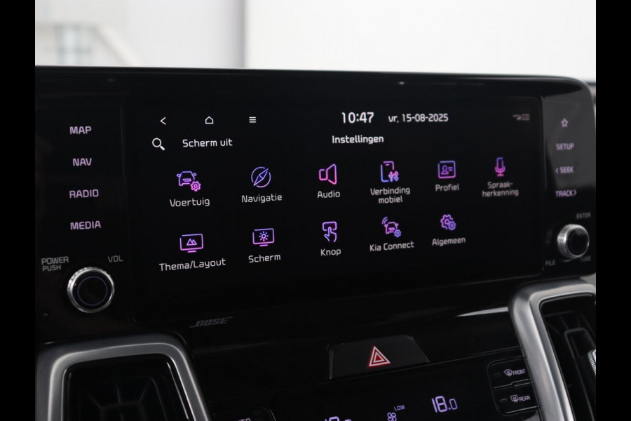 Kia Sorento 1.6 T-GDI Plug-in Hybrid 4WD DynamicPlusLine 7-persoons | Panoramadak | Trekhaak | 360 Camera | Adaptive cruise | BOSE Surround | Stoelverwarming | Carplay | Achterbankverwarming | PHEV