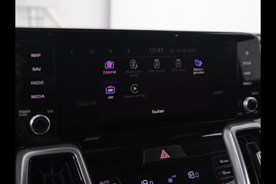 Kia Sorento 1.6 T-GDI Plug-in Hybrid 4WD DynamicPlusLine 7-persoons | Panoramadak | Trekhaak | 360 Camera | Adaptive cruise | BOSE Surround | Stoelverwarming | Carplay | Achterbankverwarming | PHEV