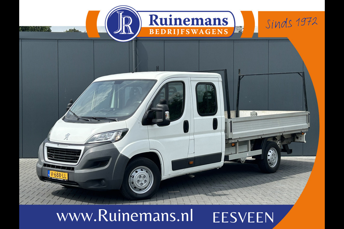 Peugeot Boxer 2.0 164 PK EURO 6 / PICK UP / OPEN LAADBAK / 49.917KM !! / 1e EIG. / 7-PERS DUBBELE CABINE / TREKHAAK / AIRCO / BLUETOOTH