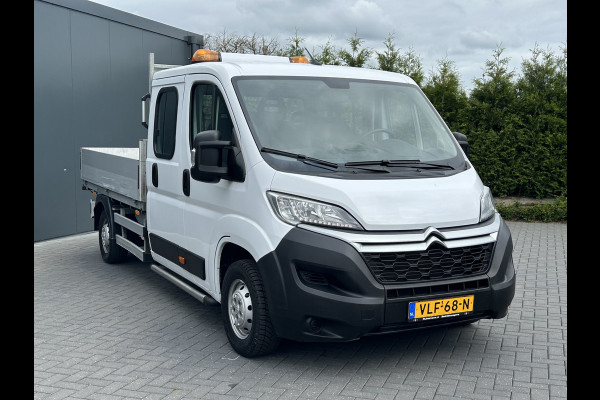 Citroën Jumper 2.2 140 PK EURO 6 / PICK UP / OPEN LAADBAK / 1e EIG. / 40.591 KM !! / 7 PERS. DUBBEL CABINE / 2.5 TONS TREKHAAK / PARKEER SENSOR