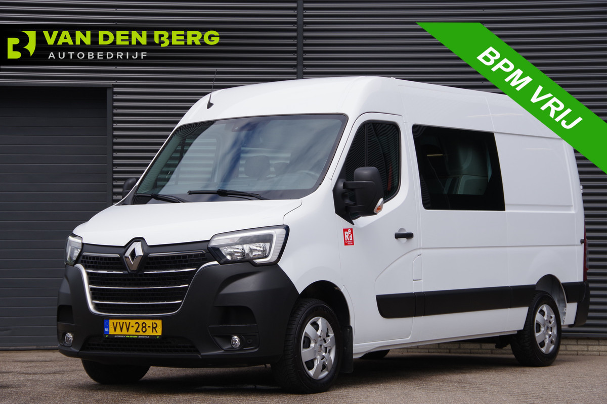 Renault Master T35 2.3 dCi 150PK L2H2 RED, DC-7P, TREKHAAK, CAMERA, CRUISE, NAVI, AIRCO, PARKEERSENSOREN, NL AUTO, NAP, DUBBELE CABINE