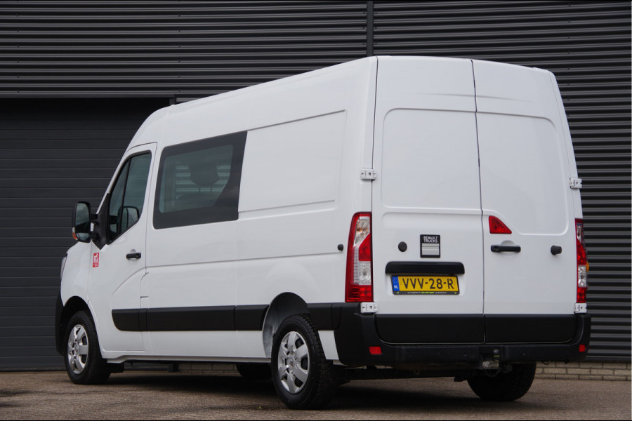 Renault Master T35 2.3 dCi 150PK L2H2 RED, DC-7P, TREKHAAK, CAMERA, CRUISE, NAVI, AIRCO, PARKEERSENSOREN, NL AUTO, NAP, DUBBELE CABINE