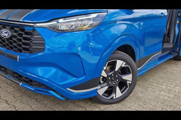 Ford Transit Custom 320 2.5 PHEV L2H1 Sport DC 233pk | 0,99% Renteactie! | Dubbele Cabine | Dubbele zijschuifdeur | Inklapbare trekhaak | 19 inch lichtmetalen Sport velgen (mat zwart) | Verwarmbaar stuurwiel | Navigatie systeem