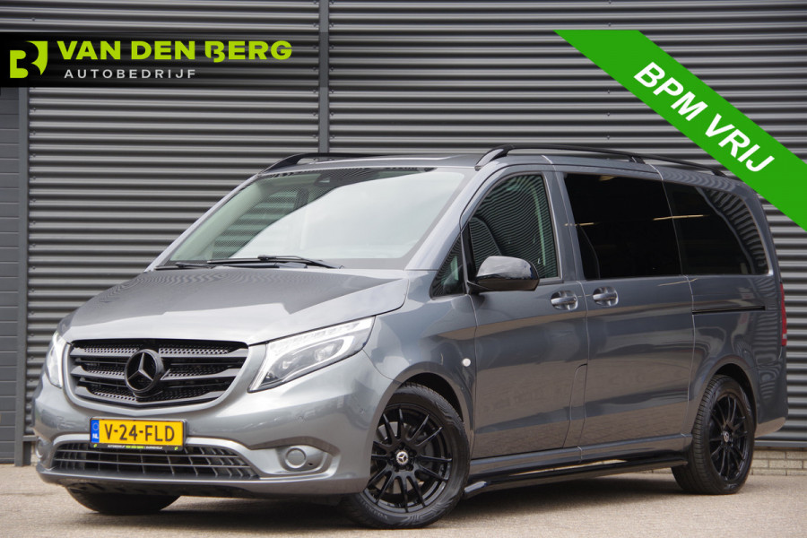 Mercedes-Benz Vito 119 CDI L2 AUT. DC-5P, LED, LEDER, 2X SCHUIFDEUR, TREKHAAK, STOELVERWARMING, STANDKACHEL, CAMERA, NAVI, CRUISE, CLIMA, DUBBELE C