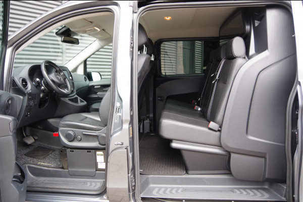 Mercedes-Benz Vito 119 CDI L2 AUT. DC-5P, LED, LEDER, 2X SCHUIFDEUR, TREKHAAK, STOELVERWARMING, STANDKACHEL, CAMERA, NAVI, CRUISE, CLIMA, DUBBELE C