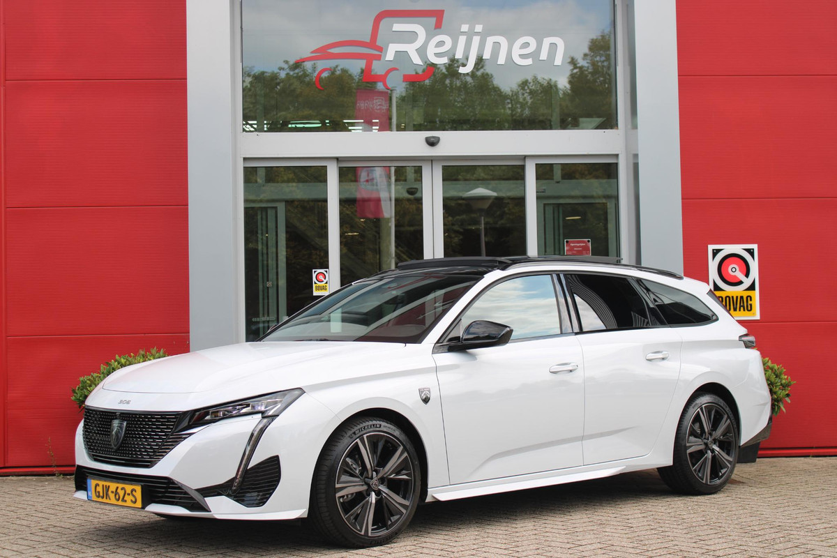 Peugeot 308 SW 1.2 Hybrid 145PK e-DCS6 GT | PANORAMISCH SCHUIF/KANTEL DAK | FOCAL AUDIO SYSTEM | DRAADLOZE APPLE CARPLAY/ANDROID AUTO | DRAADLOZE TELEFOONLADER | 360° CAMERA | ELEKTRISCH BEDIENBARE ACHTERKLEP | FULL LED KOPLAMPEN | NAVIGATIE | LICHTMETALEN VELGEN 18" "BLACK" | DODEHOEK DETECTIE | ADAPTIVE CRUISE CONTROL | KEYLESS ENTRY/START |
