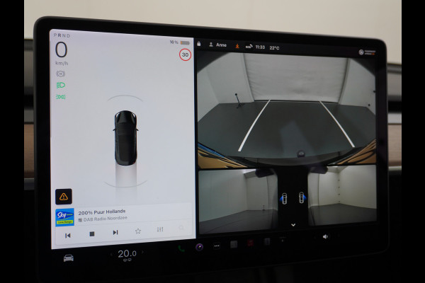 Tesla Model 3 RWD SR+ NW Model 60kWh LFP 283PK Trekhaak Warmtepomp Elektr.A-klep FSD-3 Sentry Mode Bankverwarmd FSD 18" Premium Luidspr. AutoP Navi LED Comfortstoelen ACC DAB Keyless en Voorverwarmen interieur via App One-Pedal-Drive Origineel Nederlandse auto Garantie Accu/Motor tot 31-03-2029 max 160.000km 1.584kg licht!